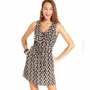BeBop Black Bird Print Dress M Ruffle Neck Pockets Whimsigoth Indie Cute